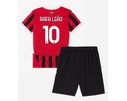 AC Milan Rafael Leao #10 Hemmatröja Barn 2024-25 Kortärmad (+ Korta byxor)