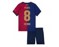 Barcelona Pedri Gonzalez #8 Hemmatröja Barn 2024-25 Kortärmad (+ Korta byxor)