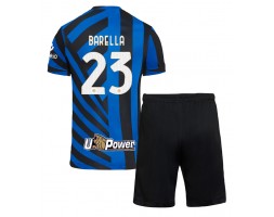 Inter Milan Nicolo Barella #23 Hemmatröja Barn 2024-25 Kortärmad (+ Korta byxor)