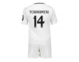 Real Madrid Aurelien Tchouameni #14 Hemmatröja Barn 2024-25 Kortärmad (+ Korta byxor)