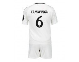 Real Madrid Eduardo Camavinga #6 Hemmatröja Barn 2024-25 Kortärmad (+ Korta byxor)