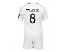 Real Madrid Federico Valverde #8 Hemmatröja Barn 2024-25 Kortärmad (+ Korta byxor)