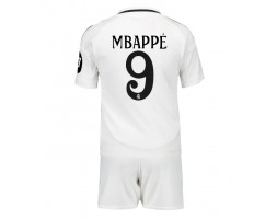 Real Madrid Kylian Mbappe #9 Hemmatröja Barn 2024-25 Kortärmad (+ Korta byxor)