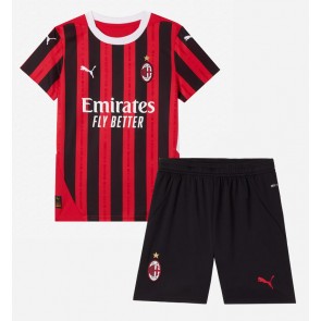 AC Milan Hemmatröja Barn 2024-25 Kortärmad (+ Korta byxor)