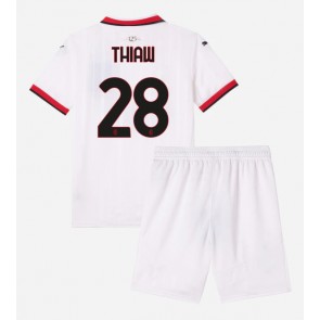 AC Milan Malick Thiaw #28 Bortatröja Barn 2024-25 Kortärmad (+ Korta byxor)