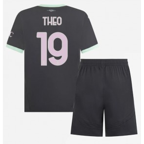 AC Milan Theo Hernandez #19 Tredje Tröja Barn 2024-25 Kortärmad (+ Korta byxor)