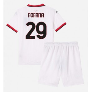 AC Milan Youssouf Fofana #29 Bortatröja Barn 2024-25 Kortärmad (+ Korta byxor)