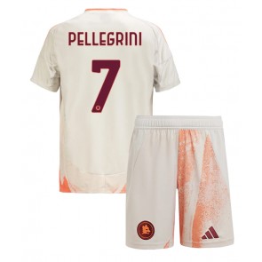 AS Roma Lorenzo Pellegrini #7 Bortatröja Barn 2024-25 Kortärmad (+ Korta byxor)