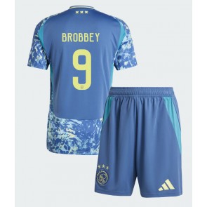 Ajax Brian Brobbey #9 Bortatröja Barn 2024-25 Kortärmad (+ Korta byxor)