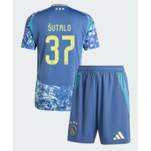 Ajax Josip Sutalo #37 Bortatröja Barn 2024-25 Kortärmad (+ Korta byxor)
