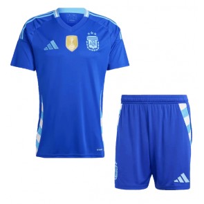 Argentina Bortatröja Barn Copa America 2024 Kortärmad (+ Korta byxor)