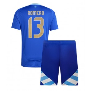Argentina Cristian Romero #13 Bortatröja Barn Copa America 2024 Kortärmad (+ Korta byxor)