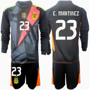Argentina Emiliano Martinez #23 Målvakt Hemmatröja Barn Copa America 2024 Långärmad (+ Korta byxor)