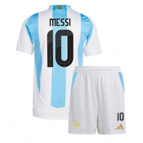 Argentina Lionel Messi #10 Hemmatröja Barn Copa America 2024 Kortärmad (+ Korta byxor)