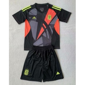 Argentina Målvakt Hemmatröja Barn Copa America 2024 Kortärmad (+ Korta byxor)