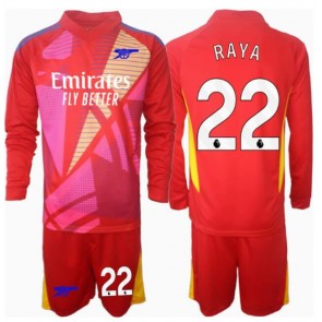 Arsenal David Raya #22 Målvakt Bortatröja Barn 2024-25 Långärmad (+ Korta byxor)