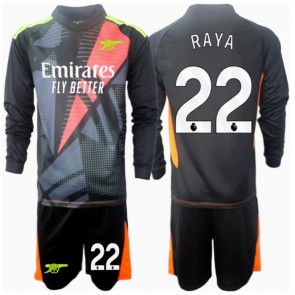 Arsenal David Raya #22 Målvakt Tredje Tröja Barn 2024-25 Långärmad (+ Korta byxor)