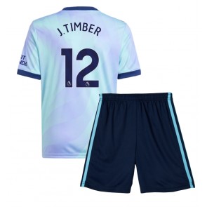 Arsenal Jurrien Timber #12 Tredje Tröja Barn 2024-25 Kortärmad (+ Korta byxor)
