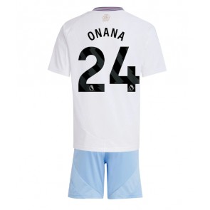 Aston Villa Amadou Onana #24 Bortatröja Barn 2024-25 Kortärmad (+ Korta byxor)