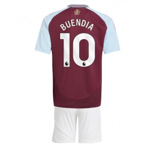 Aston Villa Emiliano Buendia #10 Hemmatröja Barn 2024-25 Kortärmad (+ Korta byxor)
