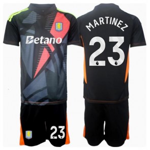 Aston Villa Emiliano Martinez #23 Målvakt Bortatröja Barn 2024-25 Kortärmad (+ Korta byxor)