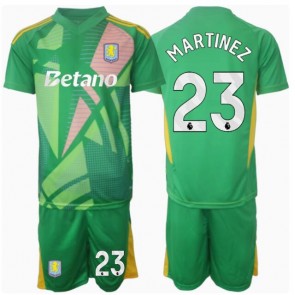 Aston Villa Emiliano Martinez #23 Målvakt Hemmatröja Barn 2024-25 Kortärmad (+ Korta byxor)