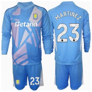 Aston Villa Emiliano Martinez #23 Målvakt Tredje Tröja Barn 2024-25 Långärmad (+ Korta byxor)
