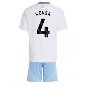 Aston Villa Ezri Konsa #4 Bortatröja Barn 2024-25 Kortärmad (+ Korta byxor)