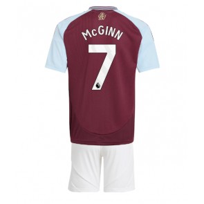 Aston Villa John McGinn #7 Hemmatröja Barn 2024-25 Kortärmad (+ Korta byxor)