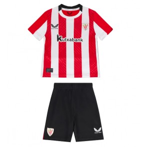 Athletic Bilbao Hemmatröja Barn 2024-25 Kortärmad (+ Korta byxor)