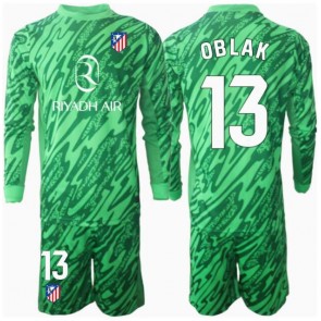 Atletico Madrid Jan Oblak #13 Målvakt Bortatröja Barn 2024-25 Långärmad (+ Korta byxor)