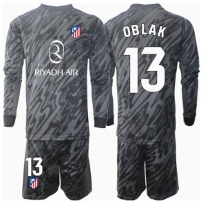 Atletico Madrid Jan Oblak #13 Målvakt Hemmatröja Barn 2024-25 Långärmad (+ Korta byxor)