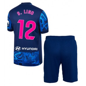 Atletico Madrid Samuel Lino #12 Tredje Tröja Barn 2024-25 Kortärmad (+ Korta byxor)