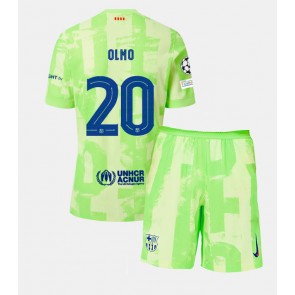 Barcelona Dani Olmo #20 Tredje Tröja Barn 2024-25 Kortärmad (+ Korta byxor)