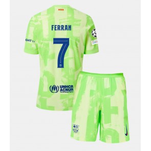 Barcelona Ferran Torres #7 Tredje Tröja Barn 2024-25 Kortärmad (+ Korta byxor)