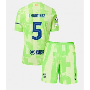 Barcelona Inigo Martinez #5 Tredje Tröja Barn 2024-25 Kortärmad (+ Korta byxor)