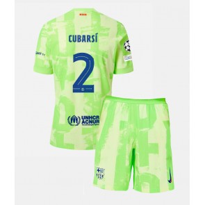 Barcelona Pau Cubarsi #2 Tredje Tröja Barn 2024-25 Kortärmad (+ Korta byxor)