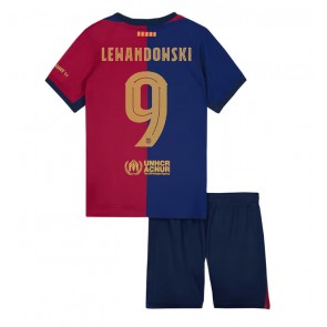 Barcelona Robert Lewandowski #9 Hemmatröja Barn 2024-25 Kortärmad (+ Korta byxor)