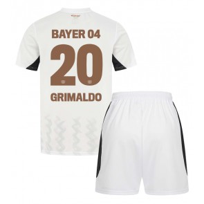 Bayer Leverkusen Alejandro Grimaldo #20 Bortatröja Barn 2024-25 Kortärmad (+ Korta byxor)