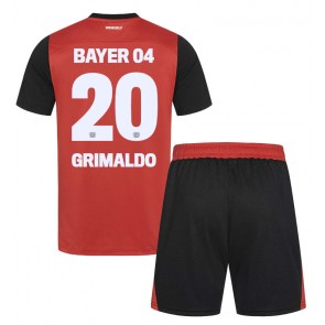 Bayer Leverkusen Alejandro Grimaldo #20 Hemmatröja Barn 2024-25 Kortärmad (+ Korta byxor)