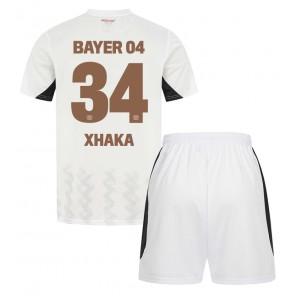 Bayer Leverkusen Granit Xhaka #34 Bortatröja Barn 2024-25 Kortärmad (+ Korta byxor)