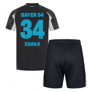 Bayer Leverkusen Granit Xhaka #34 Tredje Tröja Barn 2024-25 Kortärmad (+ Korta byxor)