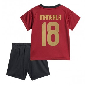 Belgien Orel Mangala #18 Hemmatröja Barn EM 2024 Kortärmad (+ Korta byxor)