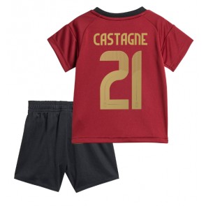 Belgien Timothy Castagne #21 Hemmatröja Barn EM 2024 Kortärmad (+ Korta byxor)