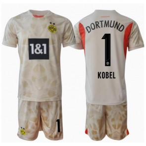 Borussia Dortmund Gregor Kobel #1 Målvakt Hemmatröja Barn 2024-25 Kortärmad (+ Korta byxor)