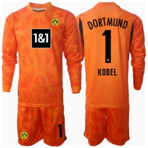 Borussia Dortmund Gregor Kobel #1 Målvakt Tredje Tröja Barn 2024-25 Långärmad (+ Korta byxor)