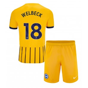 Brighton Danny Welbeck #18 Bortatröja Barn 2024-25 Kortärmad (+ Korta byxor)