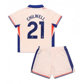 Chelsea Ben Chilwell #21 Bortatröja Barn 2024-25 Kortärmad (+ Korta byxor)