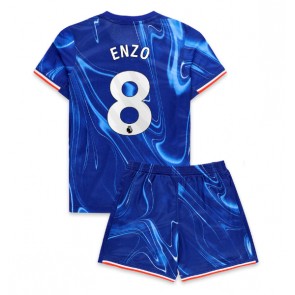 Chelsea Enzo Fernandez #8 Hemmatröja Barn 2024-25 Kortärmad (+ Korta byxor)