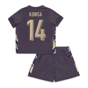 England Ezri Konsa #14 Bortatröja Barn EM 2024 Kortärmad (+ Korta byxor)